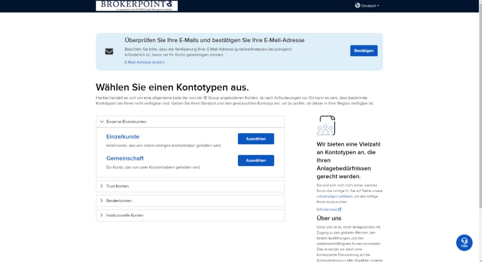 Einlagensicherung für Kundengelder bei Brokerpoint